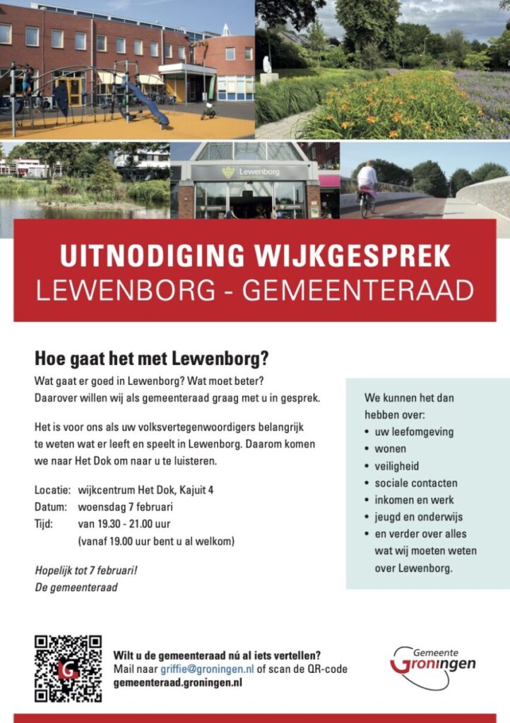 24 Wijkgesprek Lewenborg A5 Flyer 2401 In